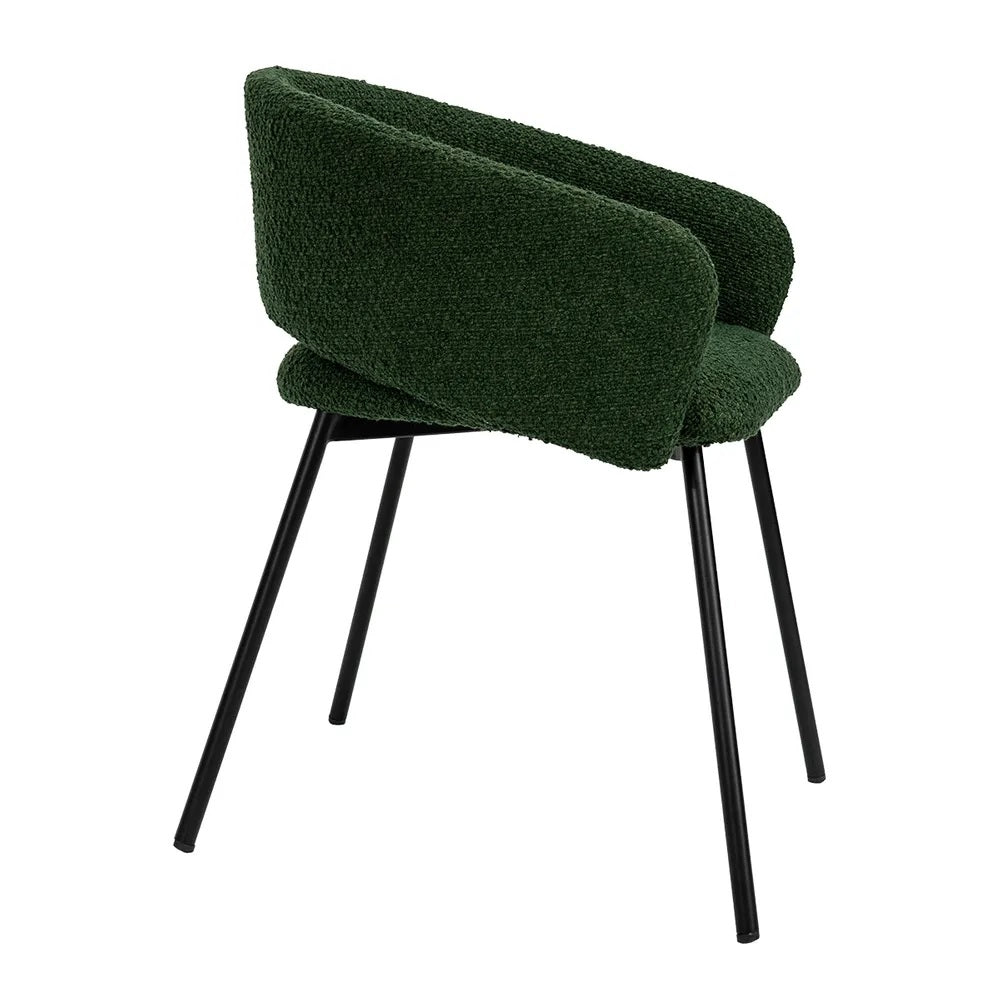 Coco Dining Chair - Green Boucle | Boucle Furniture
