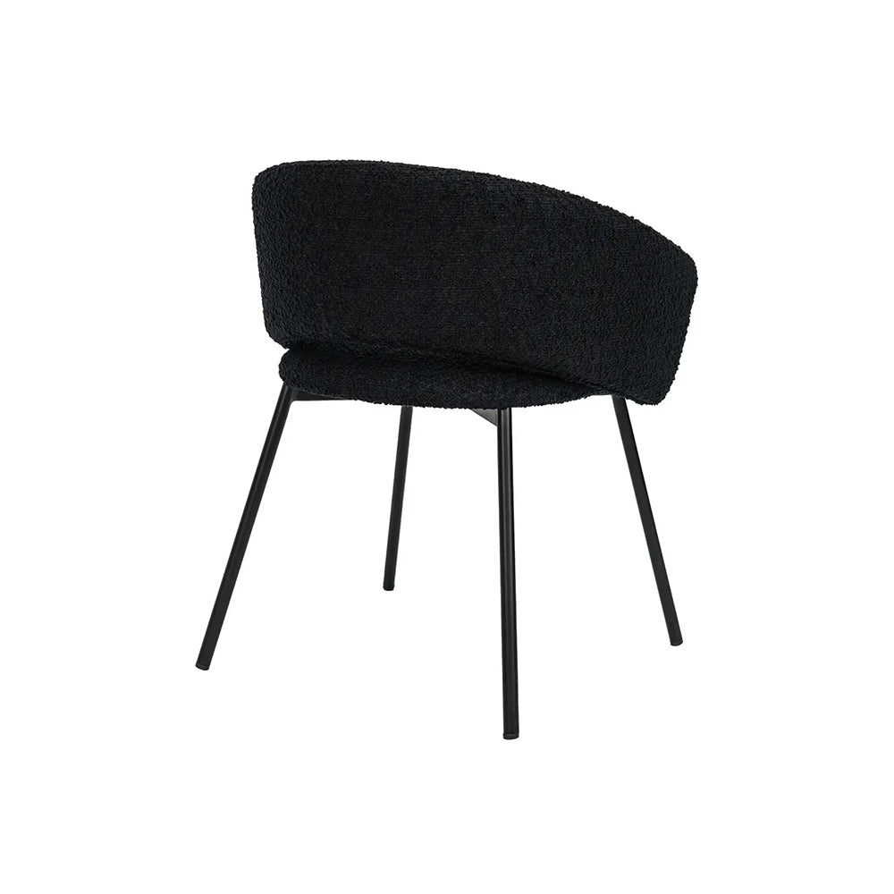 Coco Black Boucle Dining Chair 