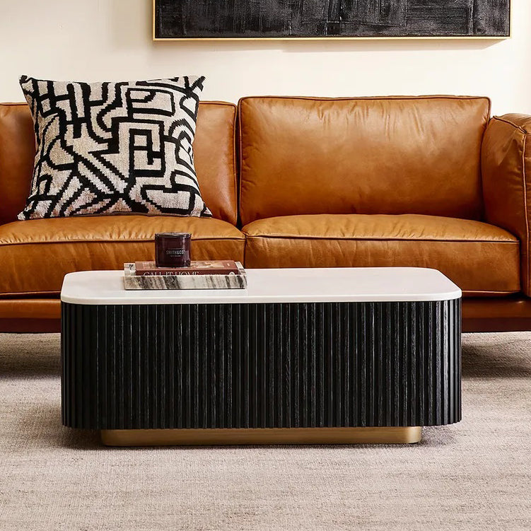 Como Marble Coffee Table - Black