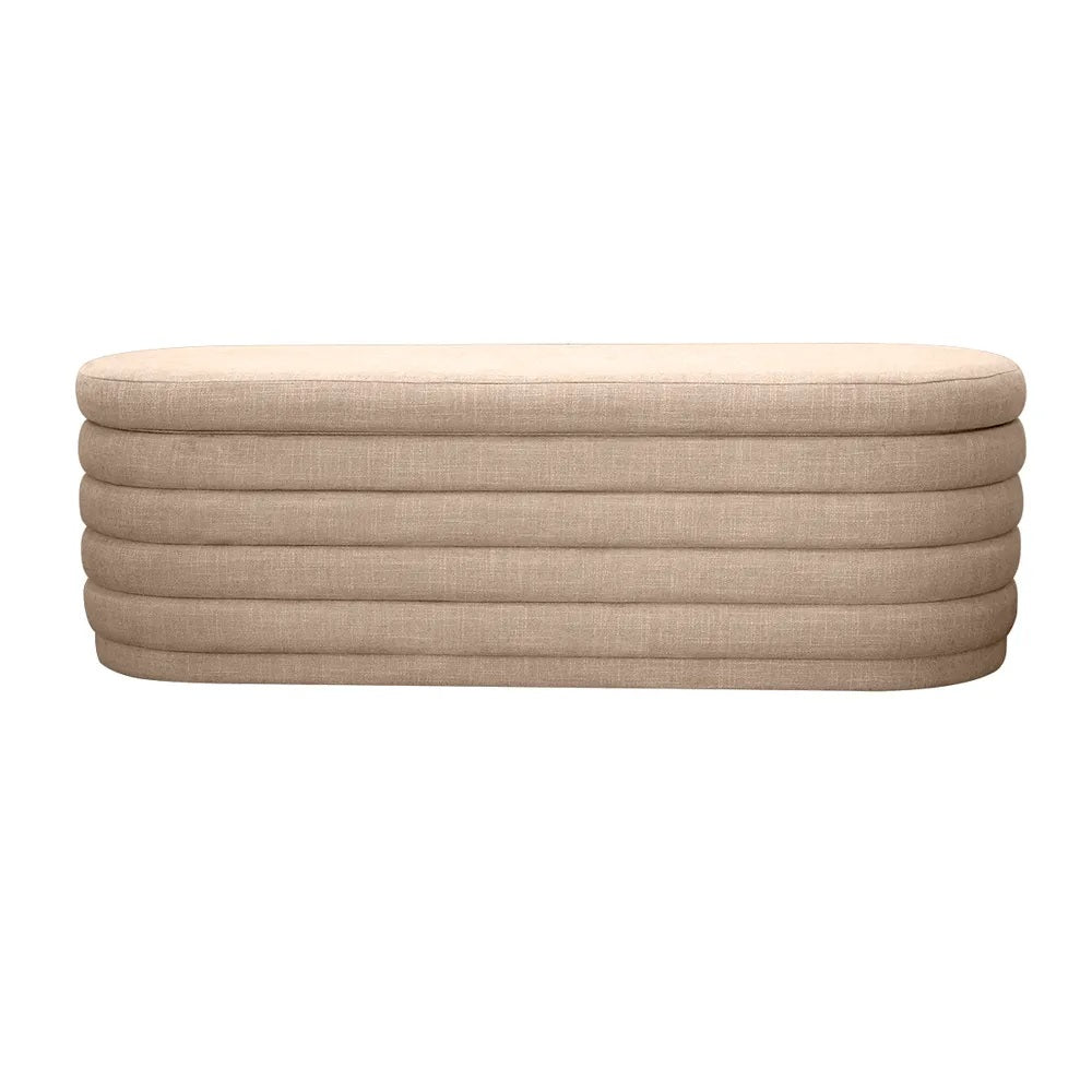 Demi Storage Bench Ottoman - Beige