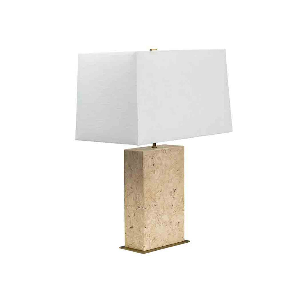 Dominique Travertine Table Lamp