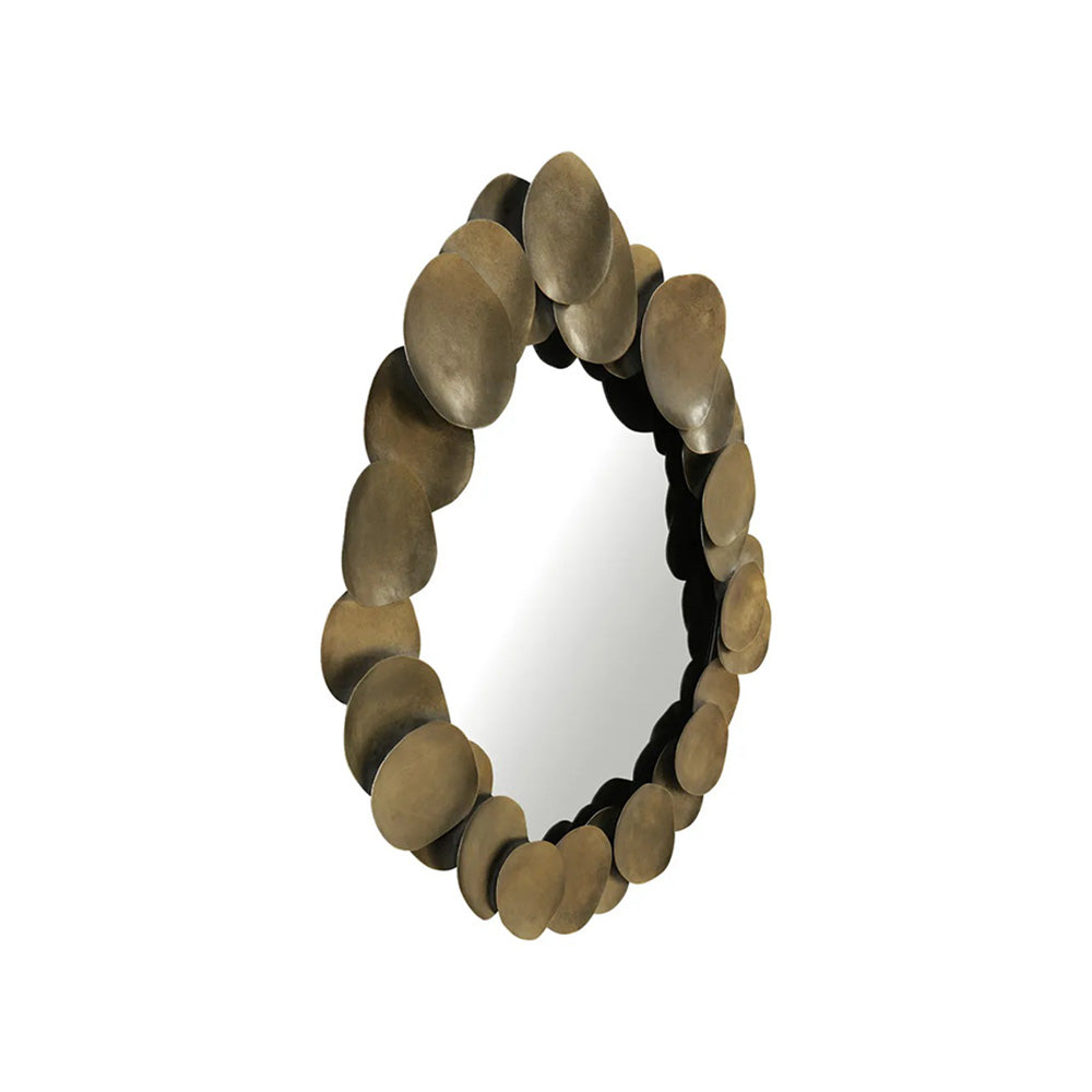 Halo Aged Gold Wall Mirror