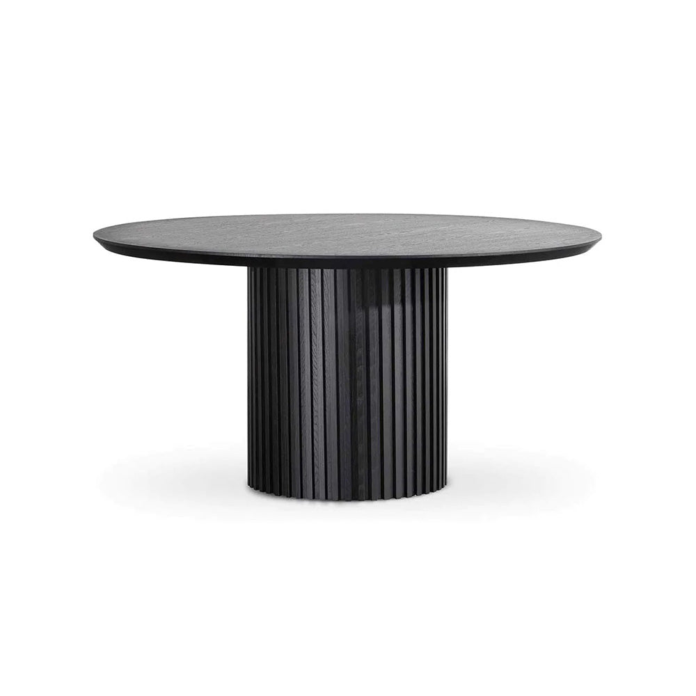 Hunter Black Round Dining Table 1.5m