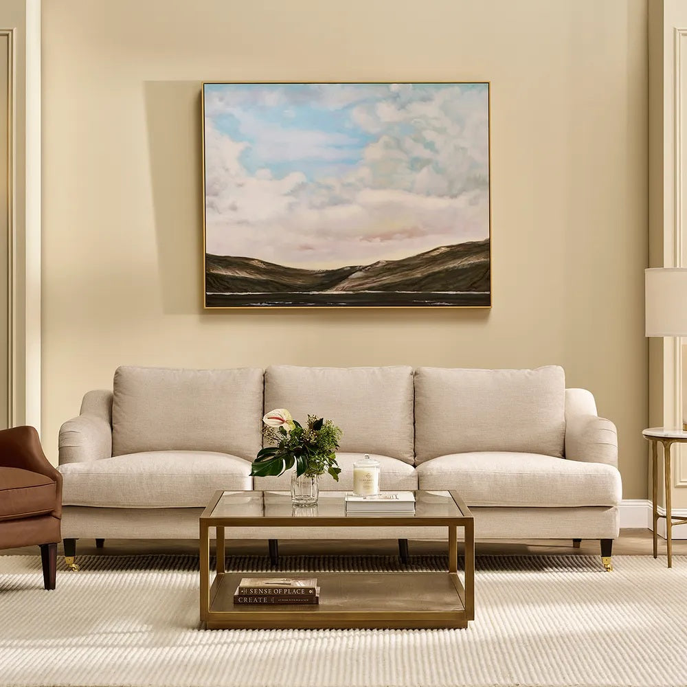 Aerin 3 Seater Sofa - Natural Linen 2.26m