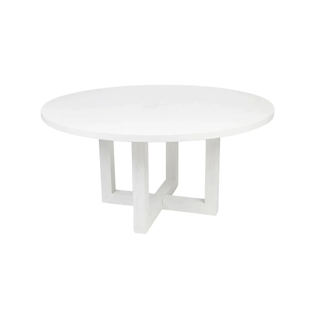 London Round White Dining Table 1.5m