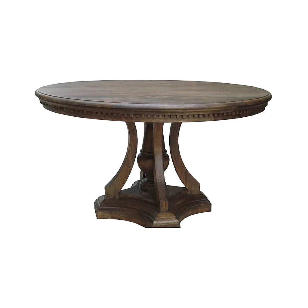 Round Wooden Dining Table Walnut
