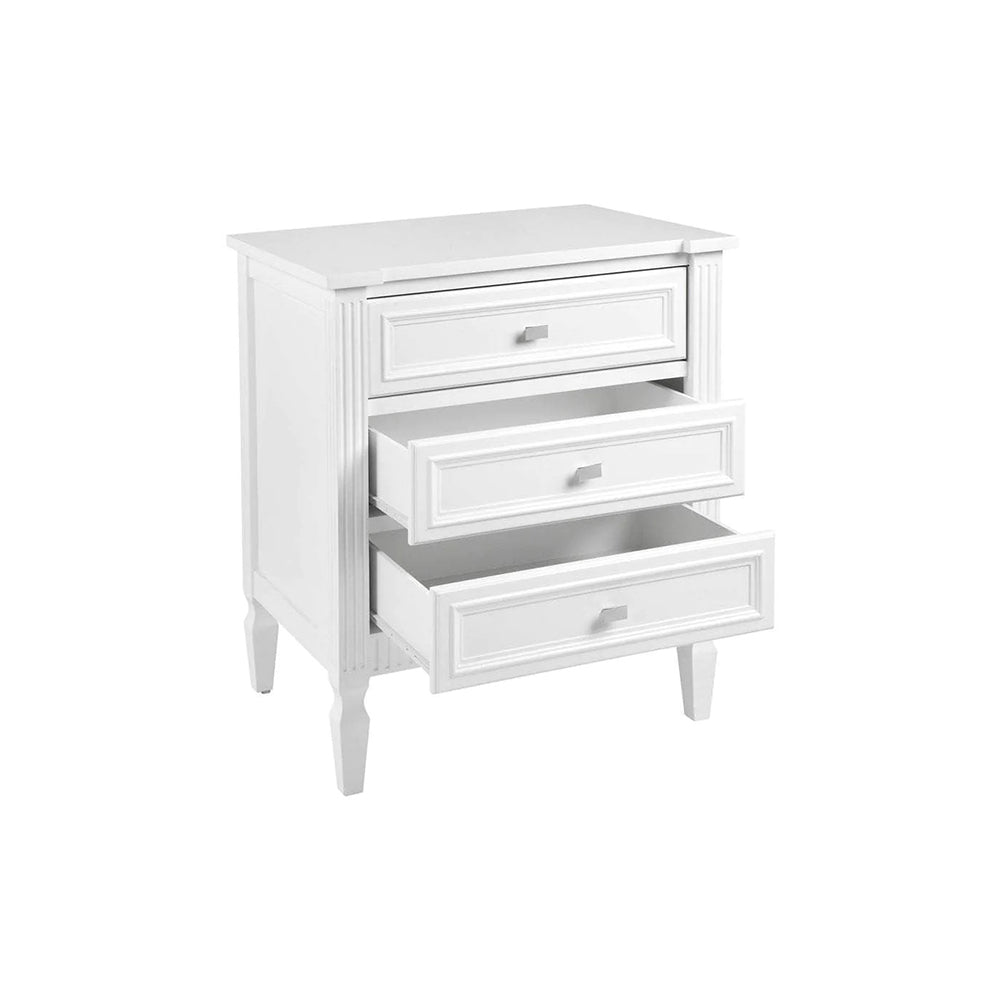 Claremont Large White Bedside Table | White Dresser