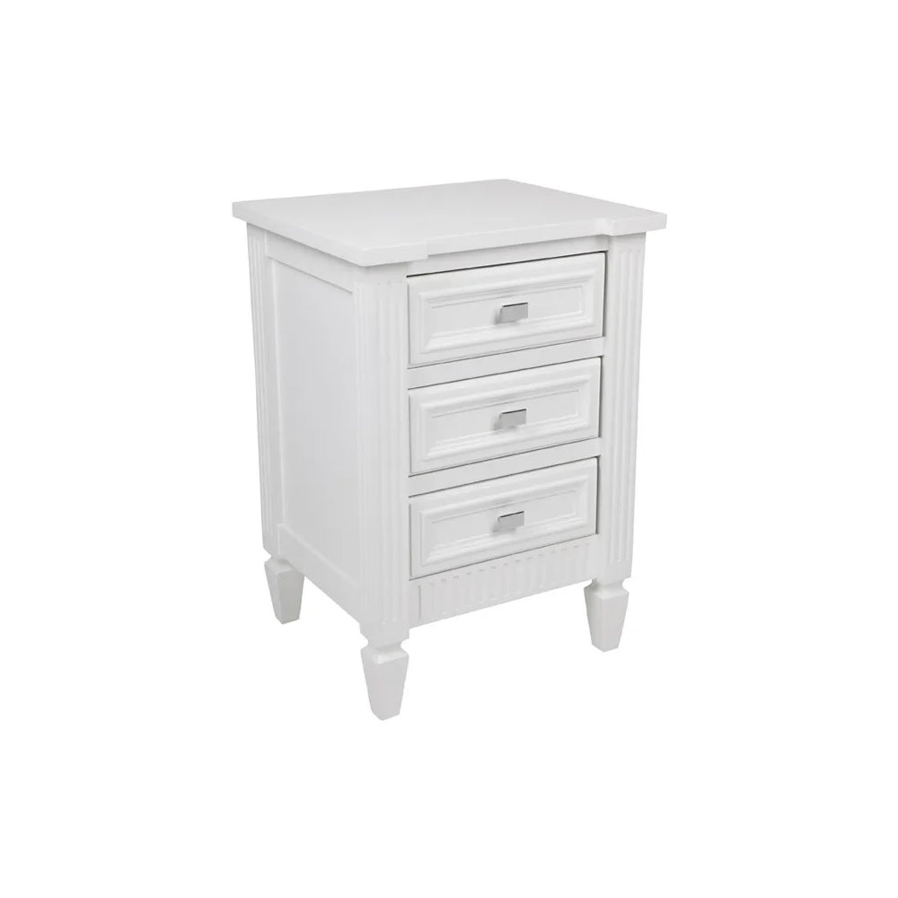 Claremont Hamptons Bedside Table | White Dresser
