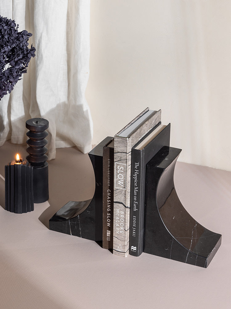 Diani Bookends Black Marble