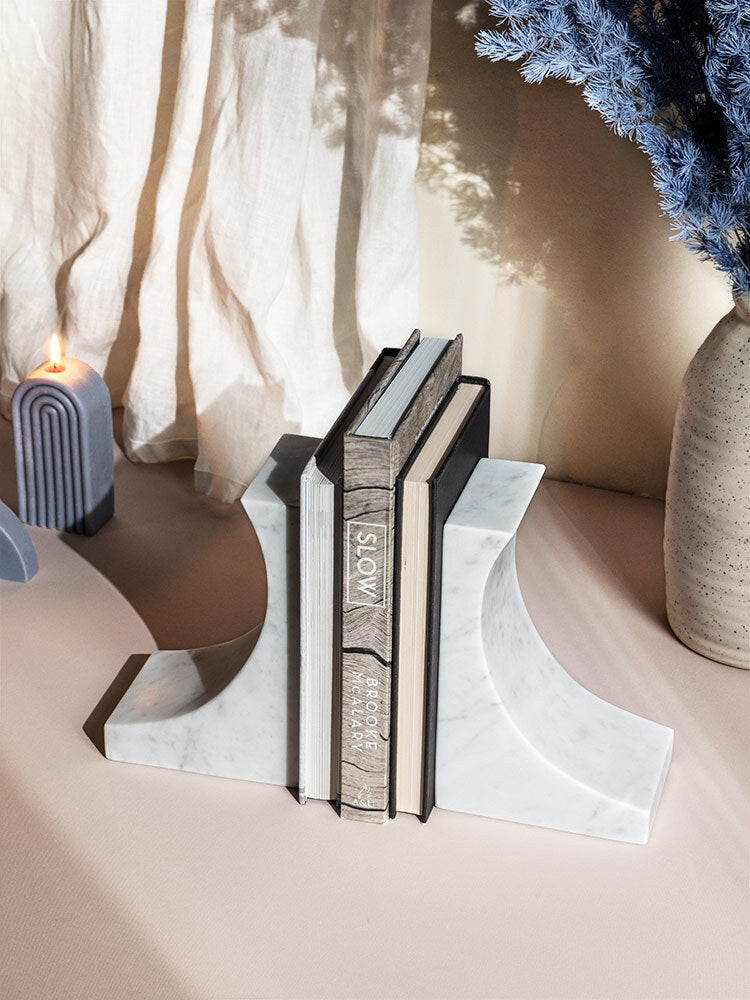 Diani Bookends Grey Marble