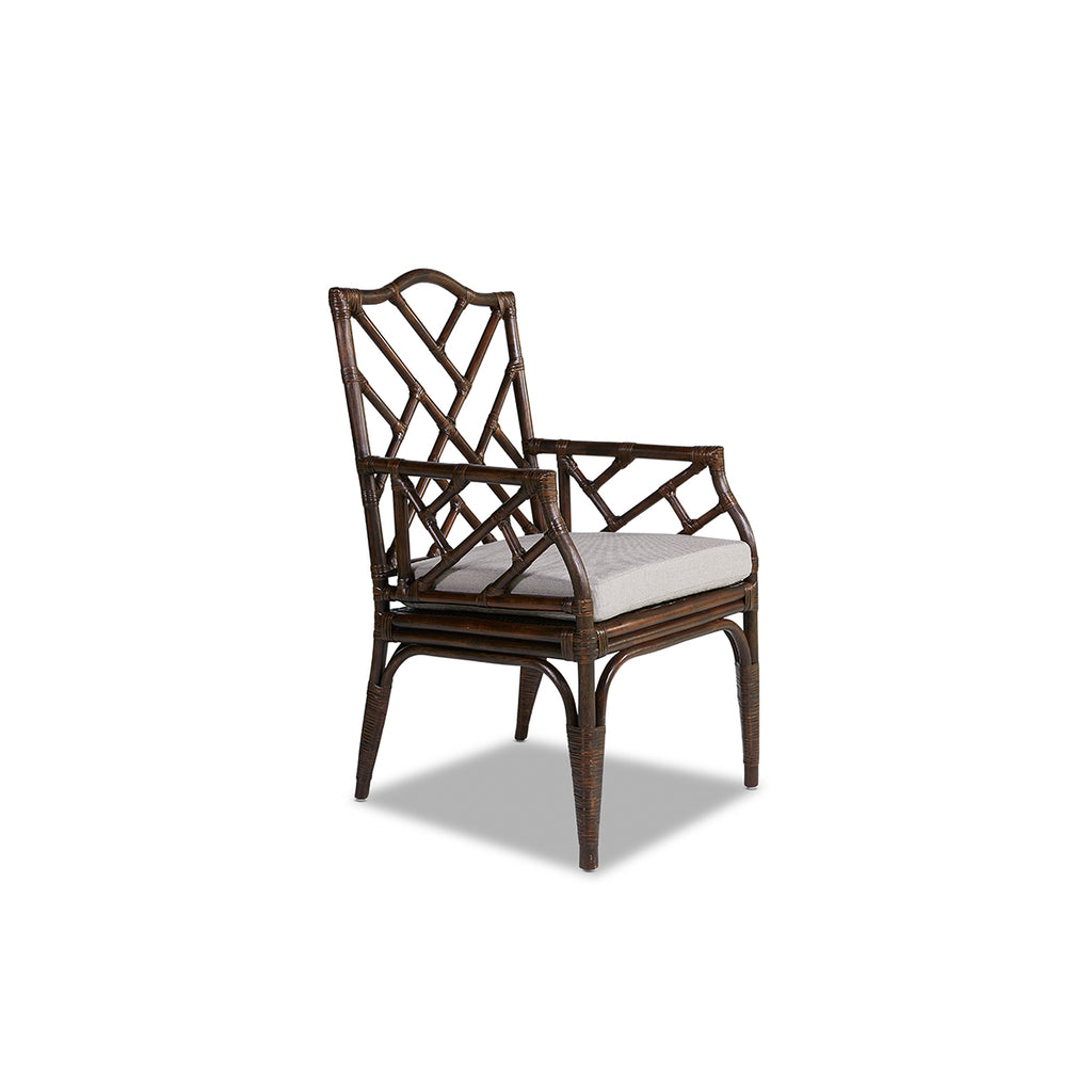 Dynasty Rattan Carver Dining Chair - Coffee Bean