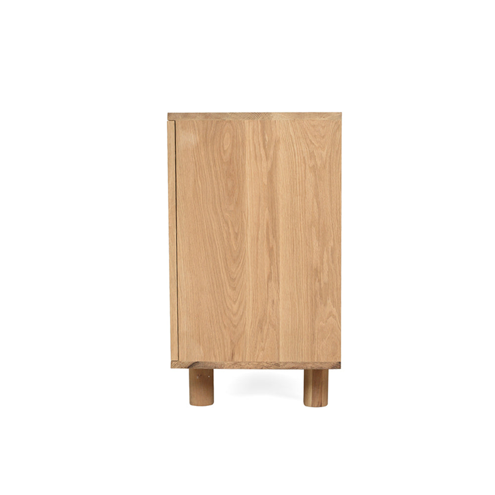 Newport Four Door Rattan Arched Sideboard – American Oak