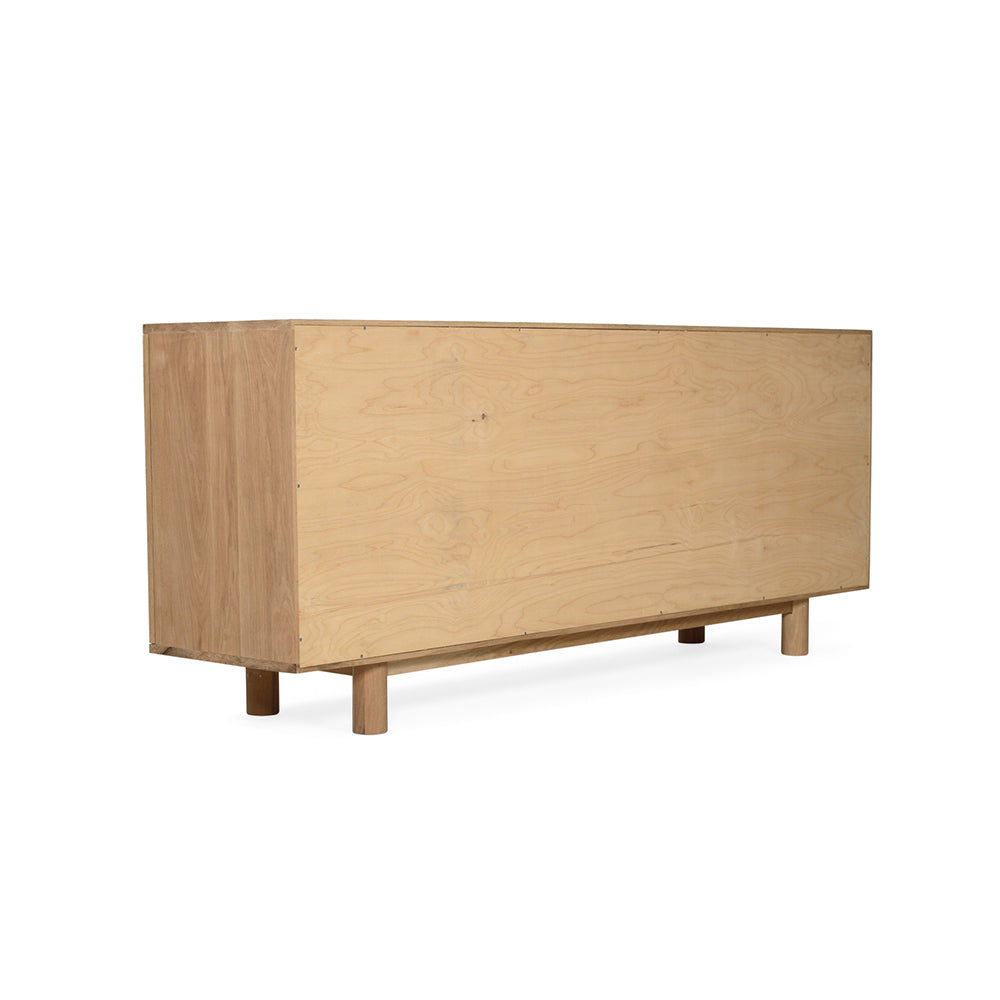 Newport Four Door Rattan Arched Sideboard – American Oak