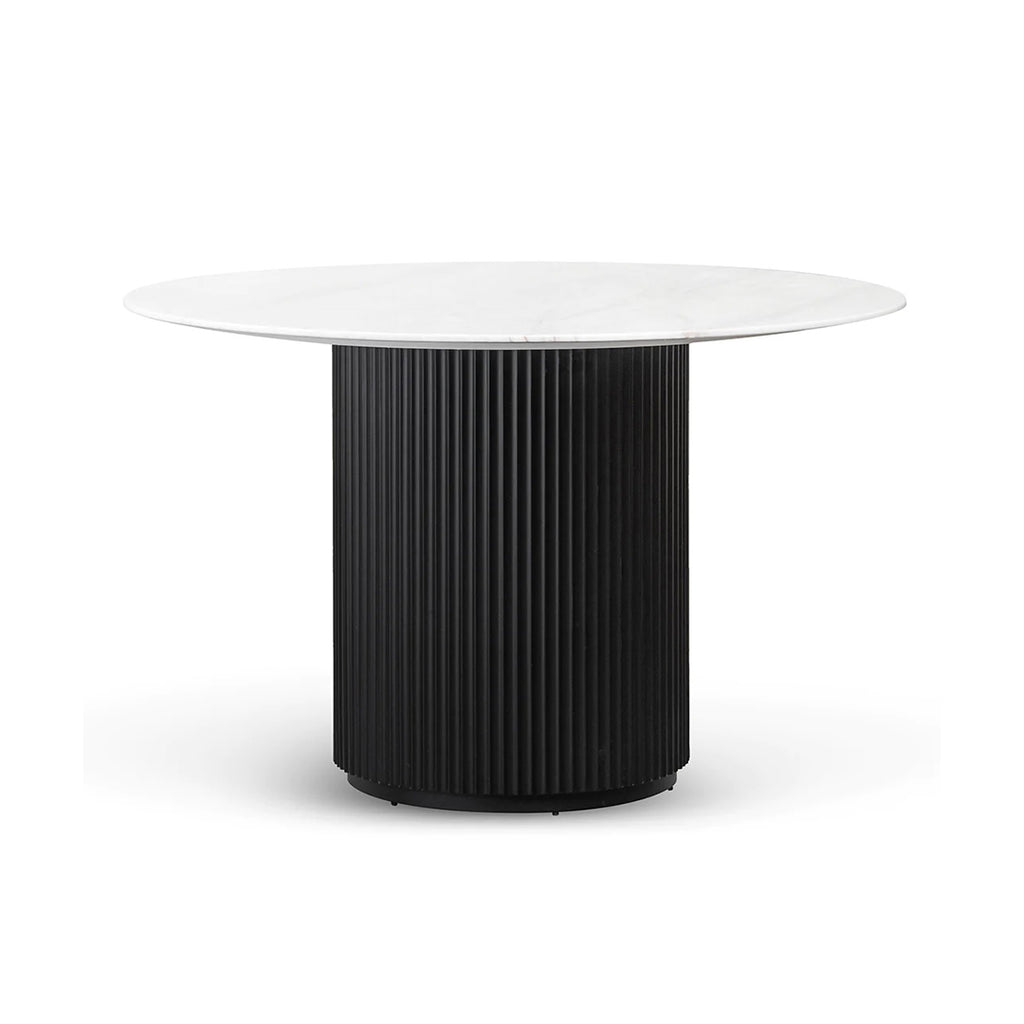 Odessa Black & White Marble Dining Table