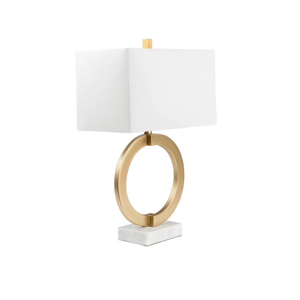 Olympic Gold Table Lamp - White Base