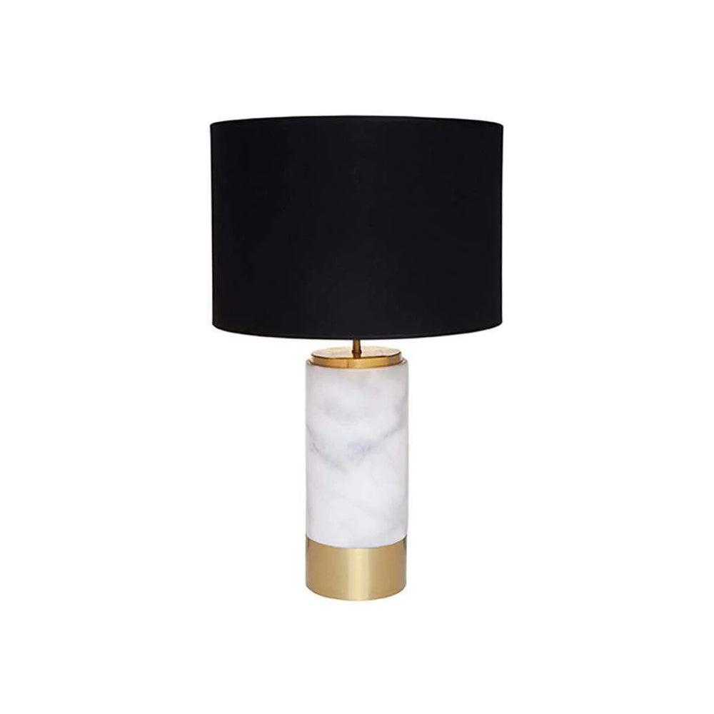 Paola White Marble Table Lamp - Gold Base