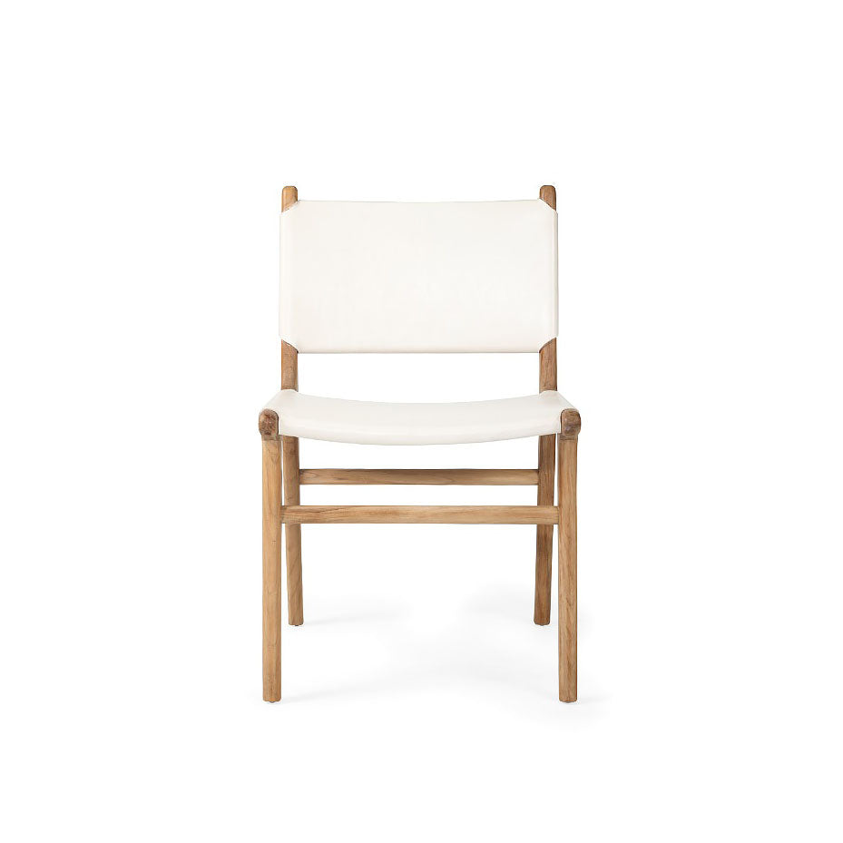 Pasadena White Leather Dining Chair