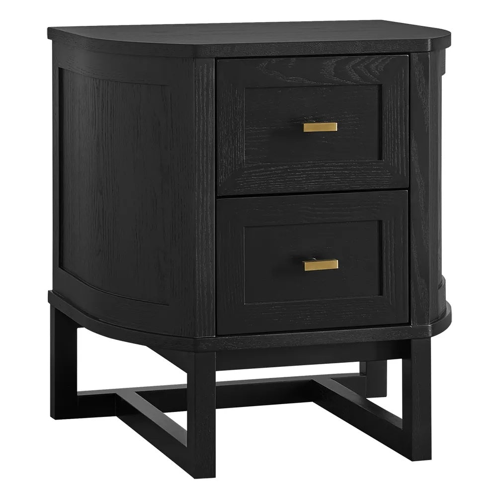 Portofino Bedside Table - Black