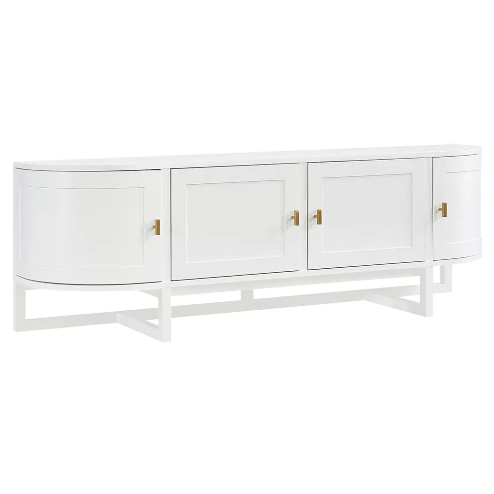 Portofino Curved Entertainment Unit - White
