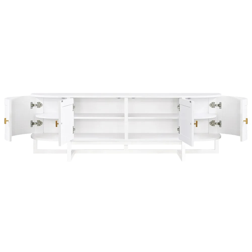Portofino Curved Entertainment Unit - White