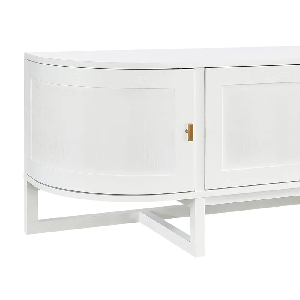 Portofino Curved Entertainment Unit - White