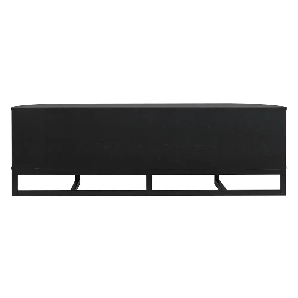 Portofino Curved Entertainment Unit - Black