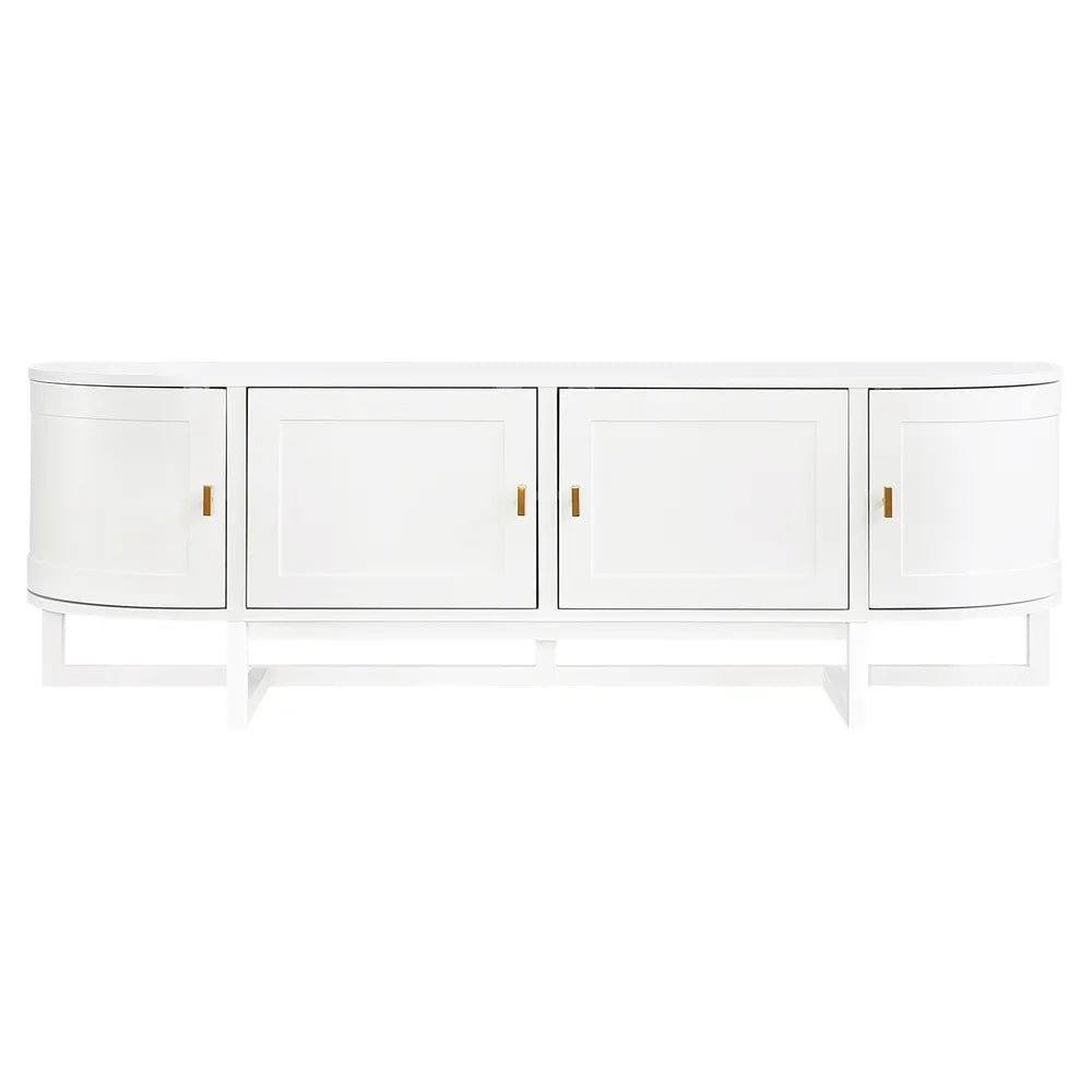 Portofino Curved Entertainment Unit - White