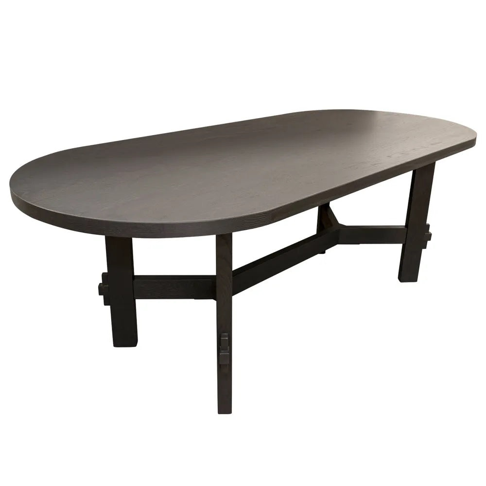 Positano Black Oval Dining Table
