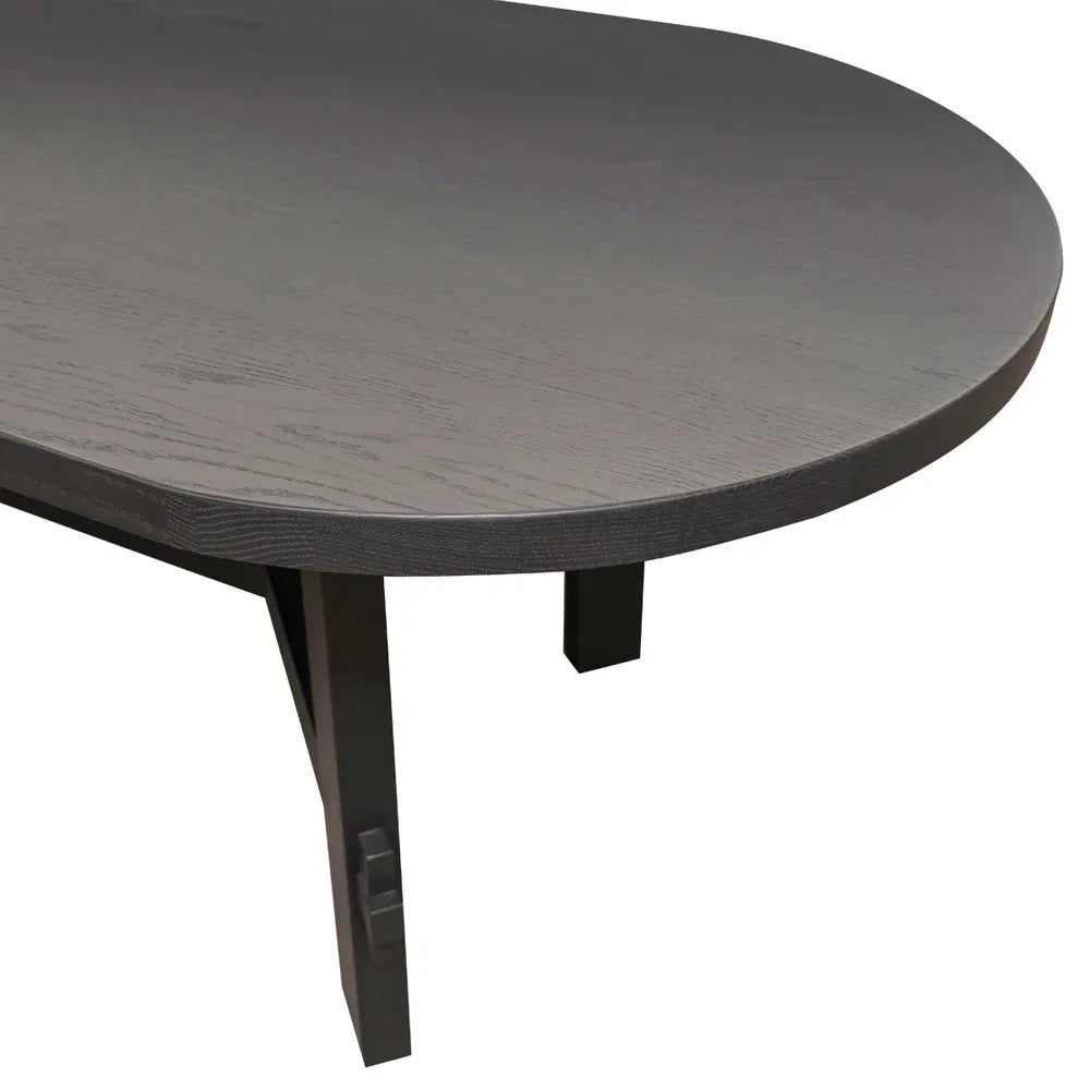 Positano Black Oval Dining Table