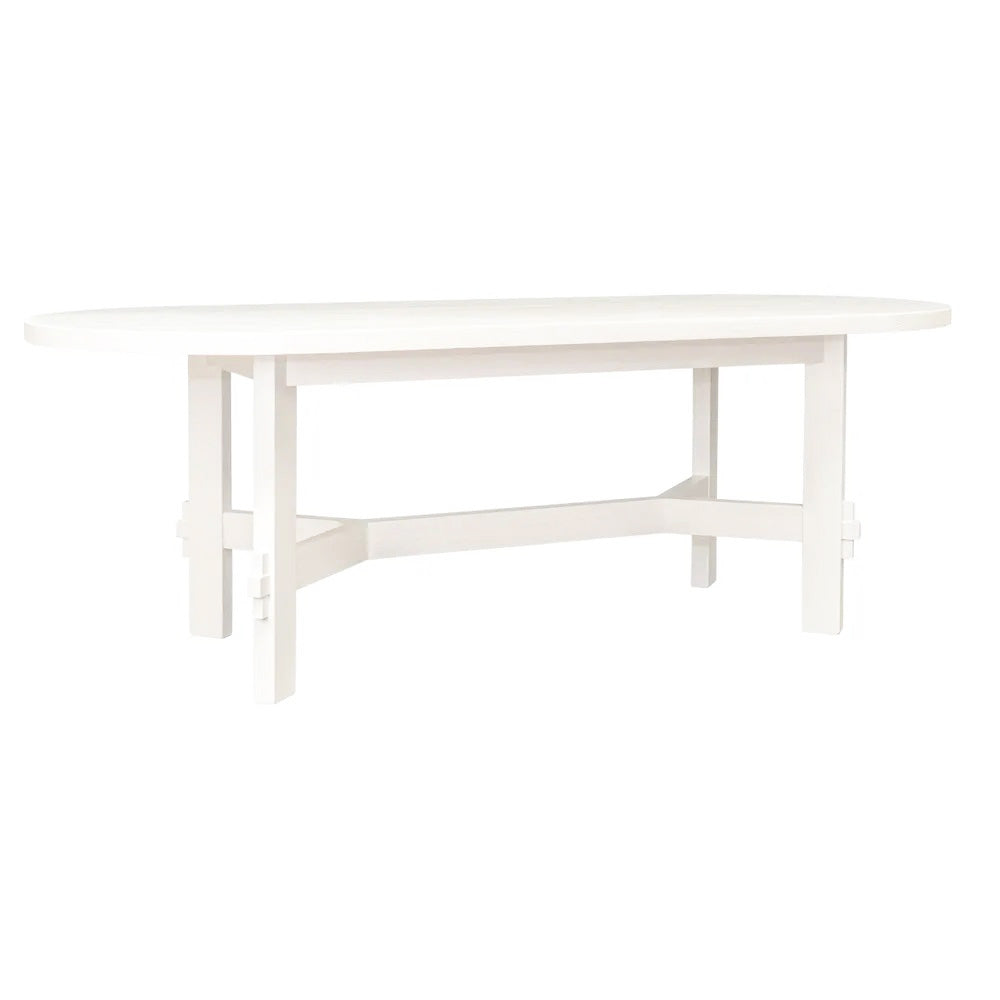 Positano White Oval Dining Table