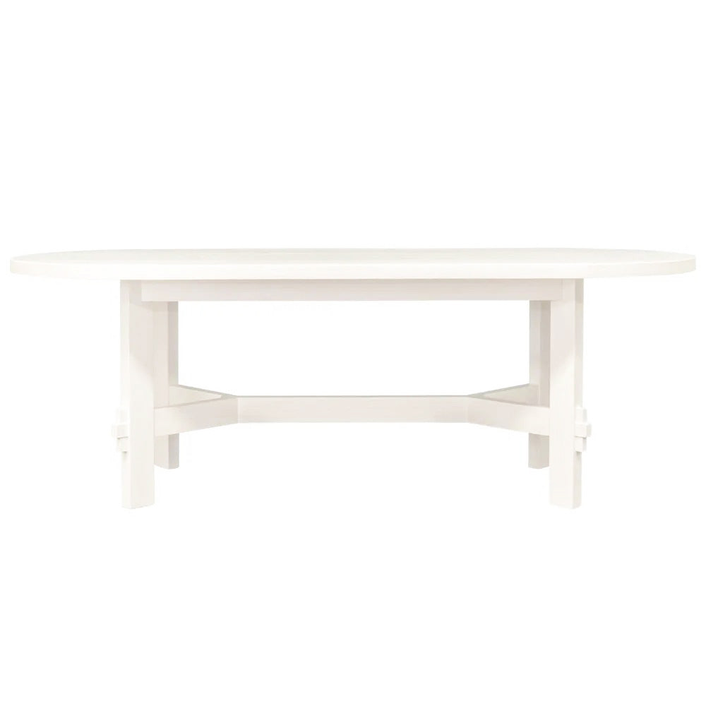 Positano White Oval Dining Table