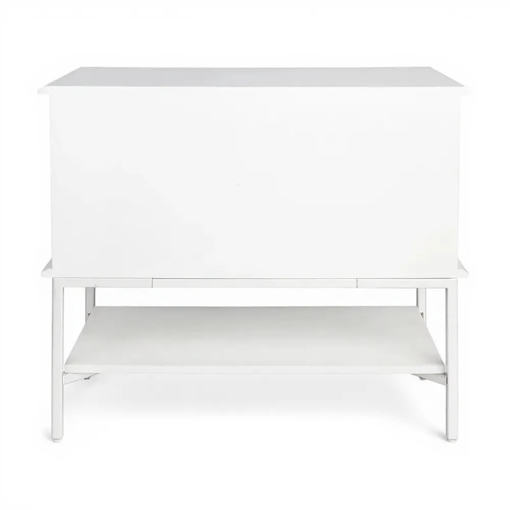 Ripple Bedside Table All White - Large