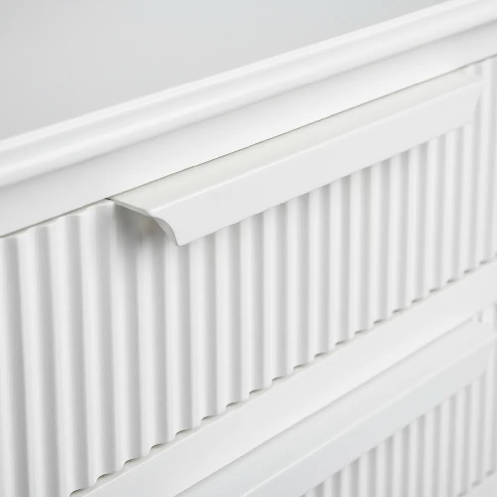 Ripple Bedside Table All White - Large