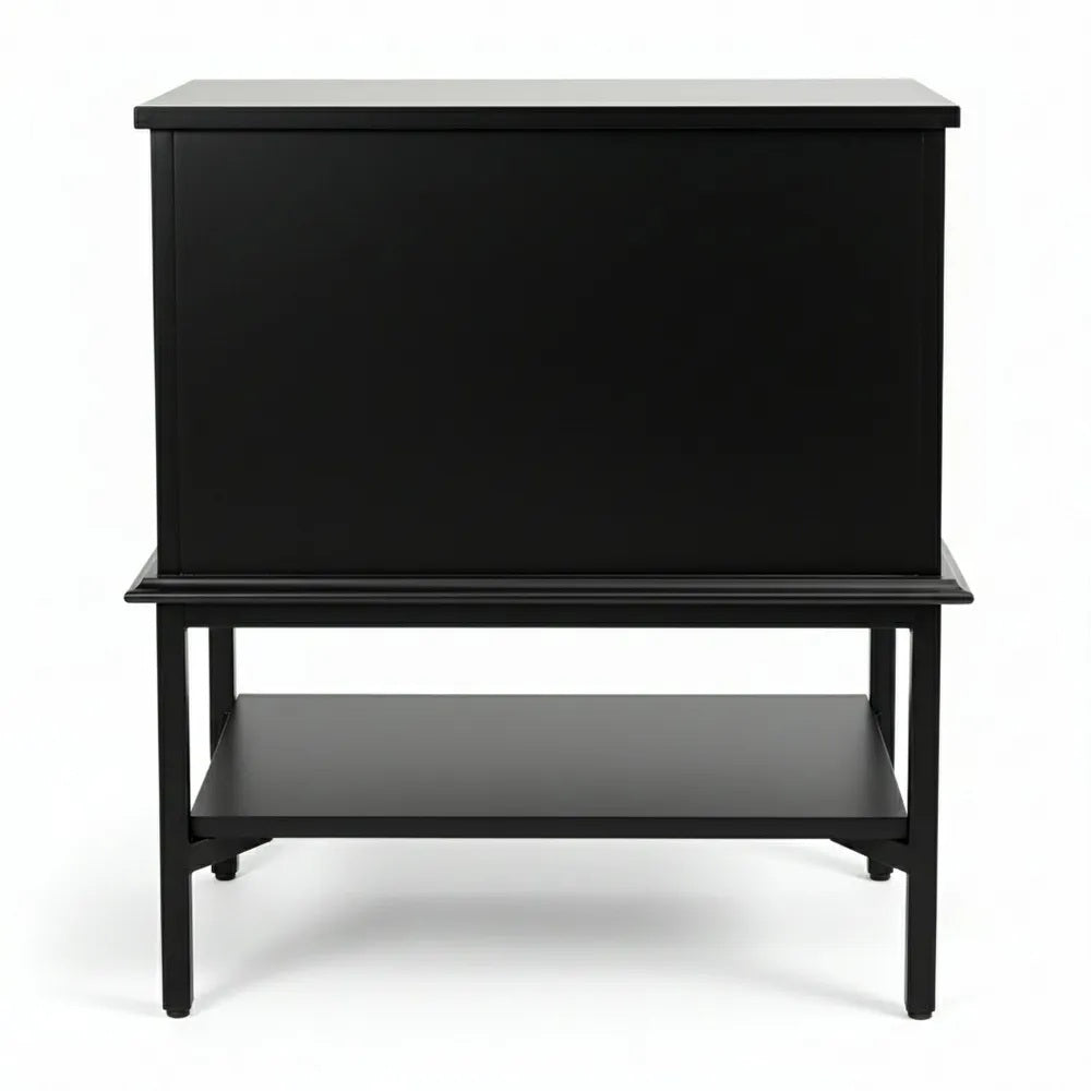 Ripple Bedside Table All Black - Small