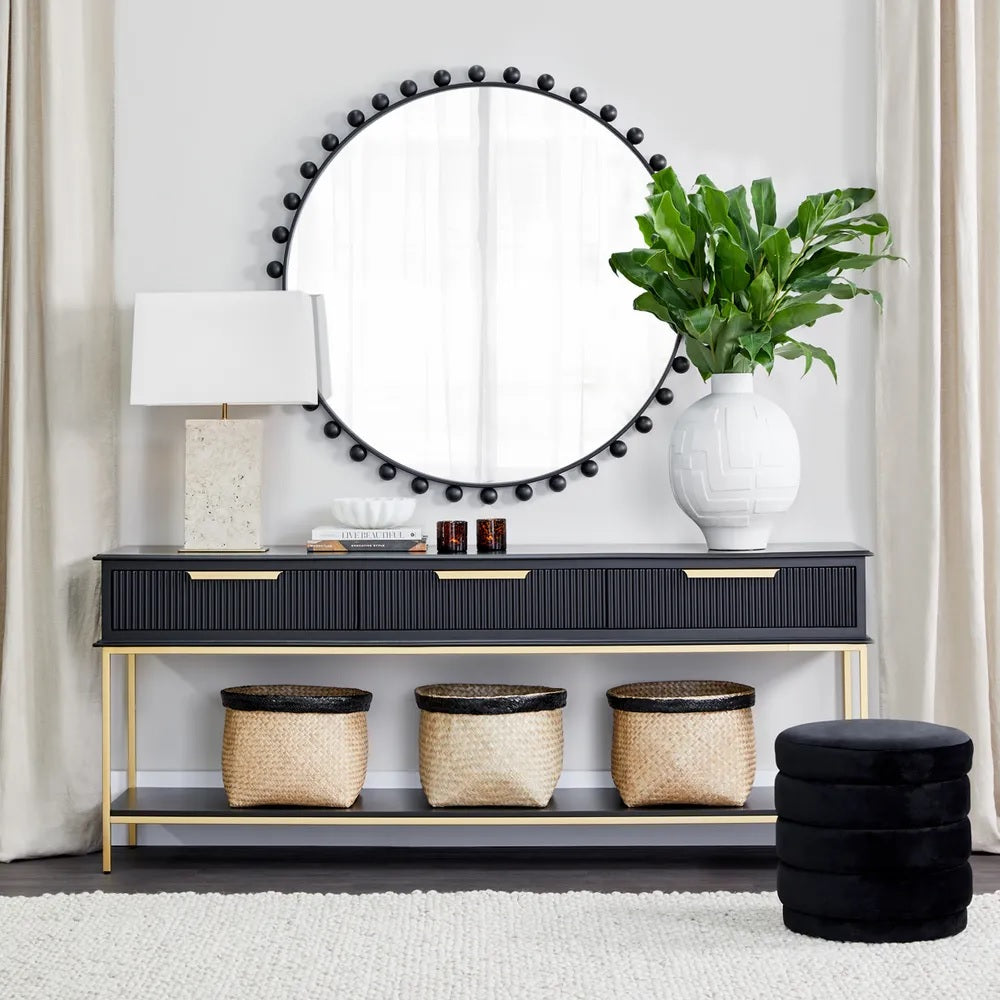 Ripple Black Console Table - Large