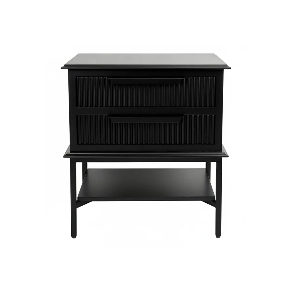 Ripple Bedside Table All Black - Small
