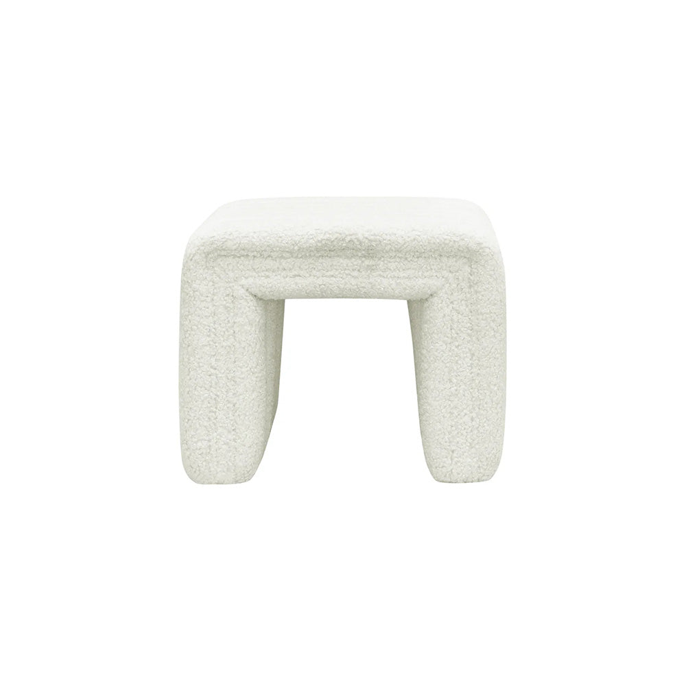 Savoy Dressing Table Stool - Off White Shearling