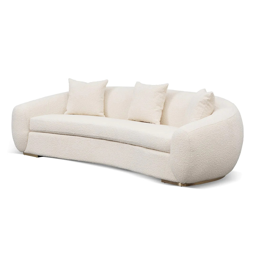 Shelly 3 Seater Sofa - Ivory White Boucle