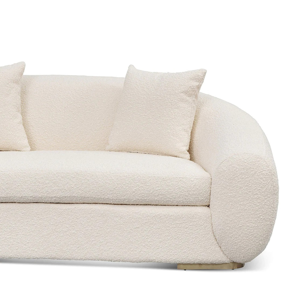 Shelly 3 Seater Sofa - Ivory White Boucle