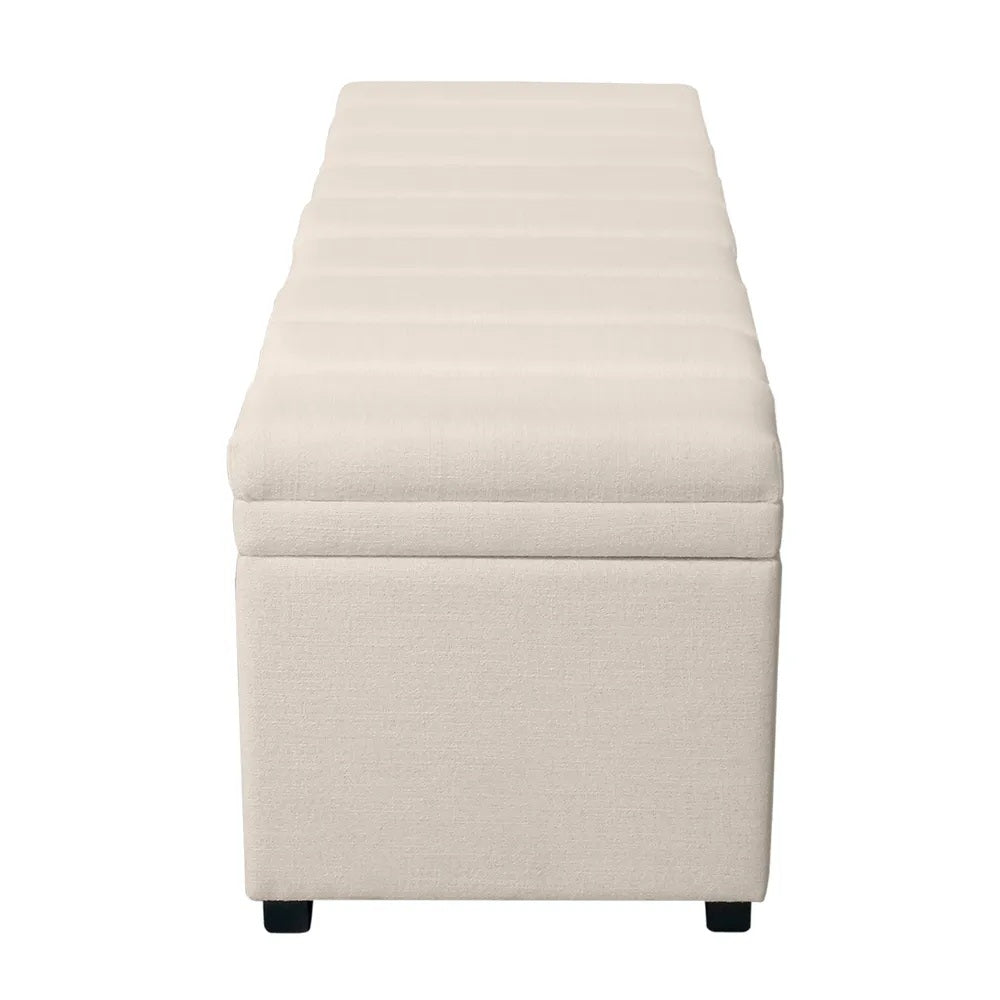 Soho Storage Bench Ottoman - Ivory