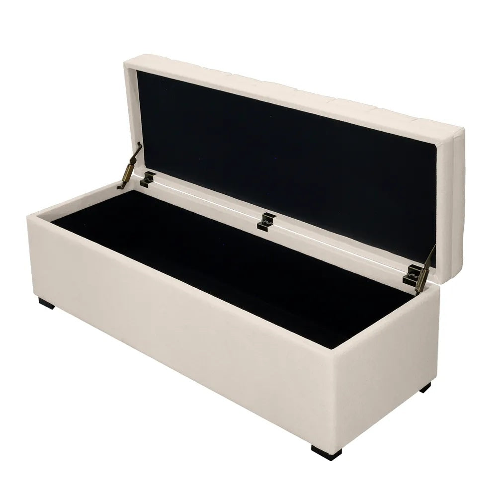 Soho Storage Bench Ottoman - Ivory