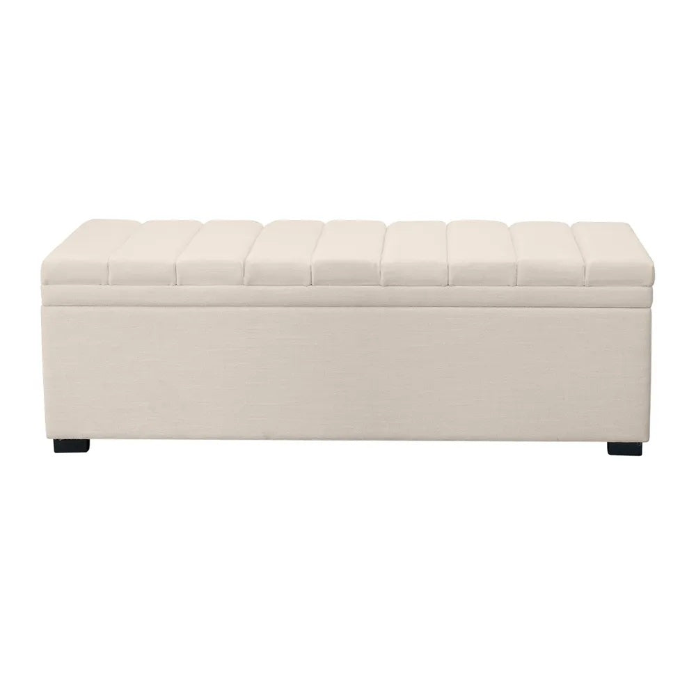 Soho Storage Bench Ottoman - Ivory