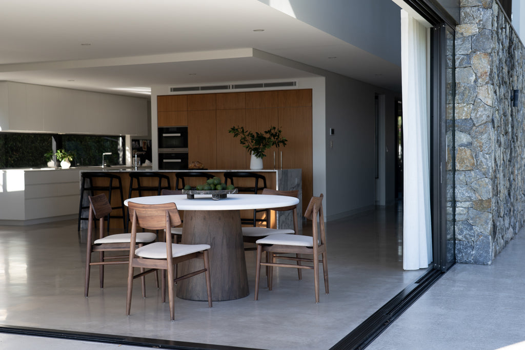 Sonoma Round Dining Table Walnut - 140cm