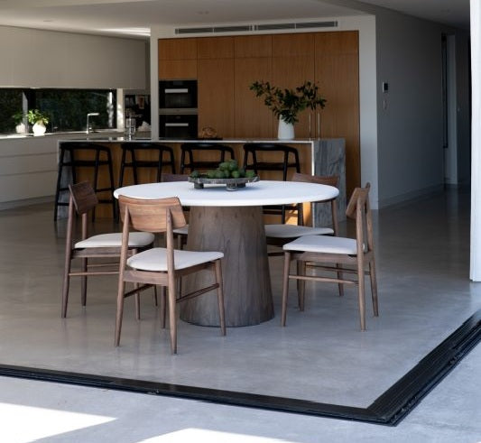 Sonoma Round Dining Table Walnut - 140cm