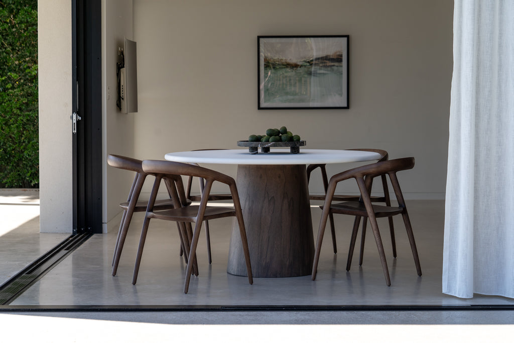 Sonoma Round Dining Table Walnut - 140cm