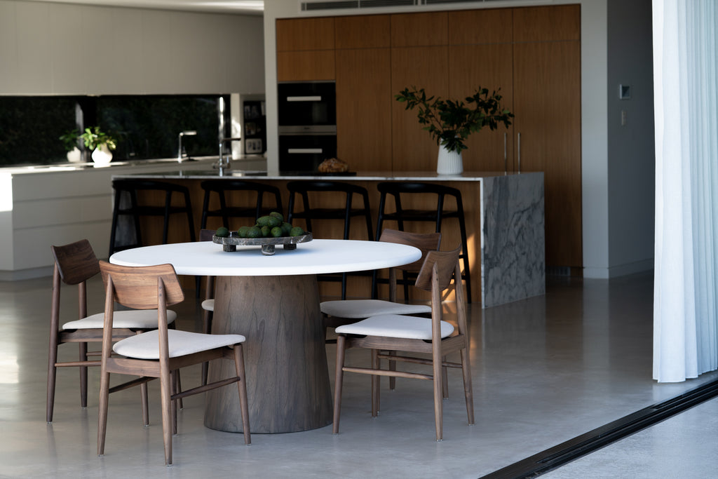 Sonoma Round Dining Table Walnut - 140cm