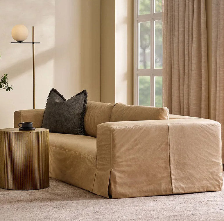 Sorrento 3 Seater Sofa - Cappuccino Cream Leather