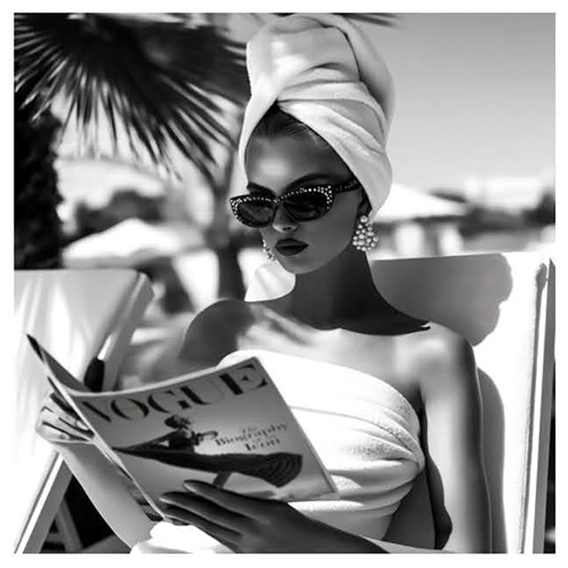 Poolside Vogue Black & White Wall Art