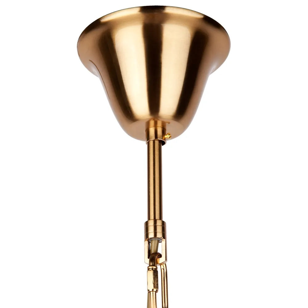 Zara Crystal Pendant Light - Long Brass