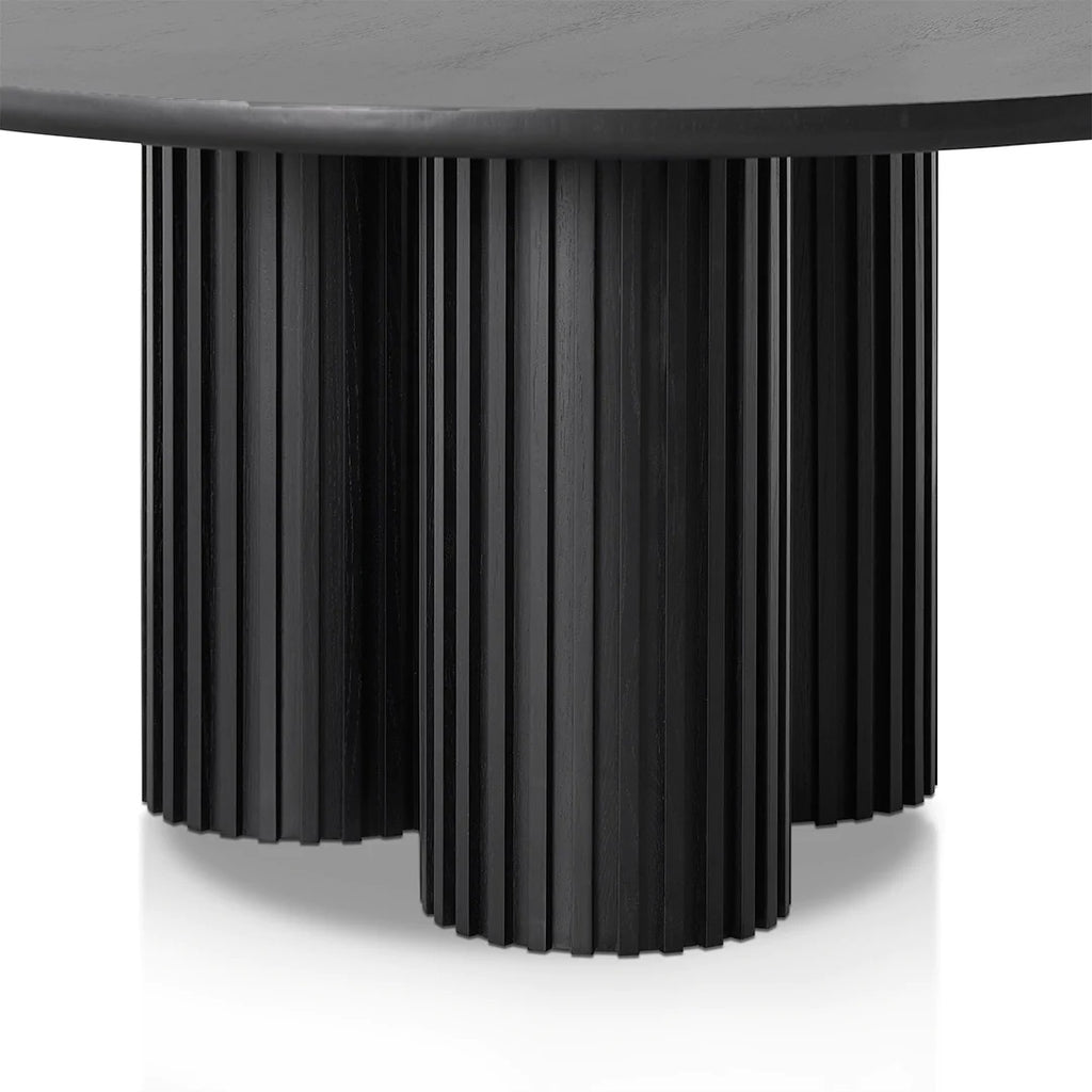 Zinia Round Dining Table - Black 1.5m